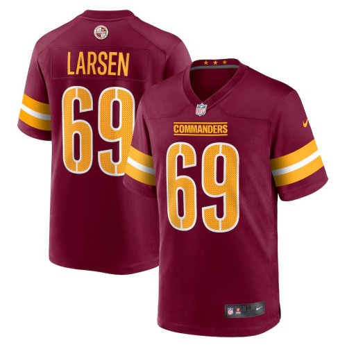 Men's Washington Commanders Tyler Larsen Burgundy Game Jersey