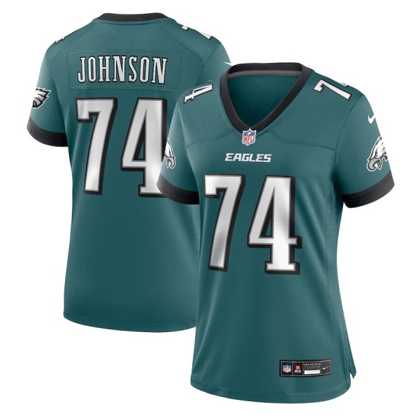 Women's Philadelphia Eagles Fred Johnson Midnight Green Team Game Jersey