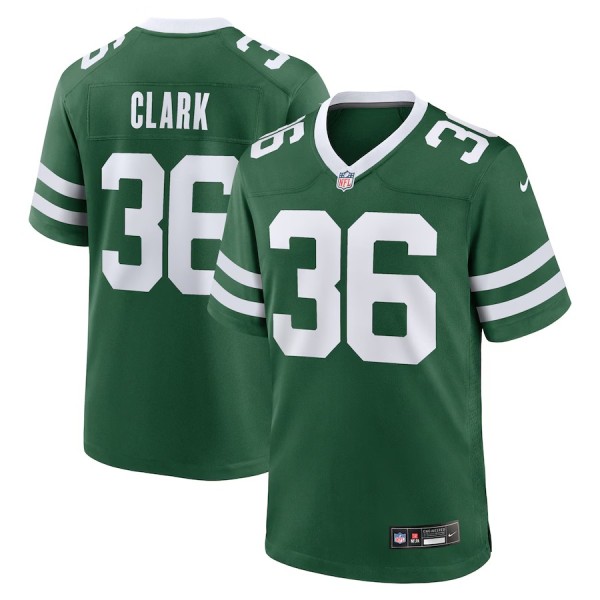 Men's New York Jets Chuck Clark Legacy Green Team Game Jersey