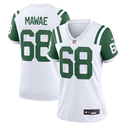 Women's New York Jets Kevin Mawae White Classic Alternate Retired Player Game Jersey