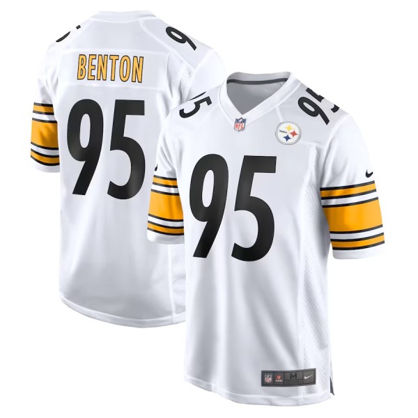 Men's Pittsburgh Steelers Keeanu Benton White Game Jersey