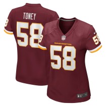 Women's Washington Football Team Shaka Toney Burgundy Game Jersey