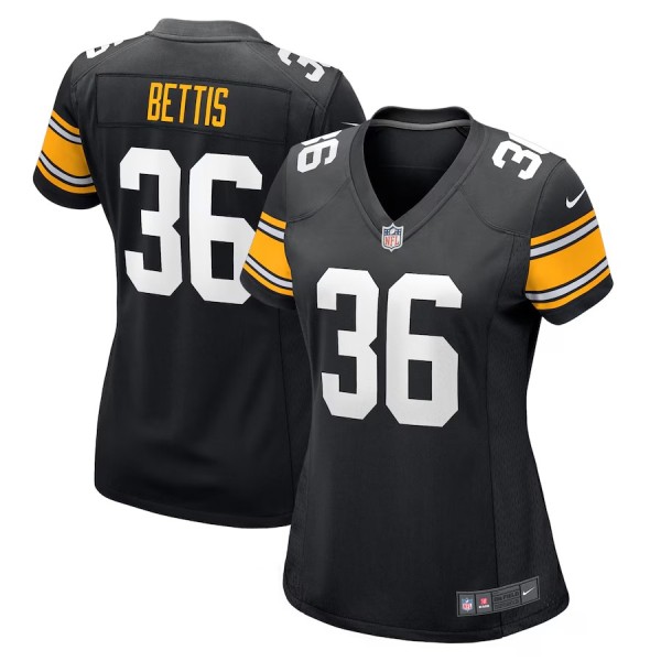 Women's Pittsburgh Steelers Jerome Bettis Black Retired Player Jersey