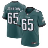 Men's Philadelphia Eagles Lane Johnson Midnight Green Team Game Jersey