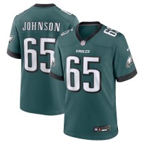 Men's Philadelphia Eagles Lane Johnson Midnight Green Team Game Jersey