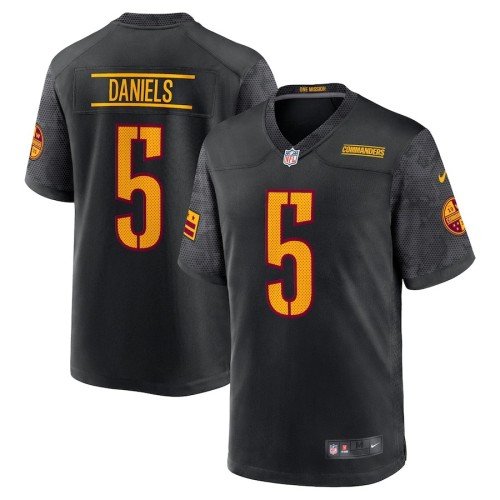 Men's Washington Commanders Jayden Daniels Black Alternate Game Player Jersey