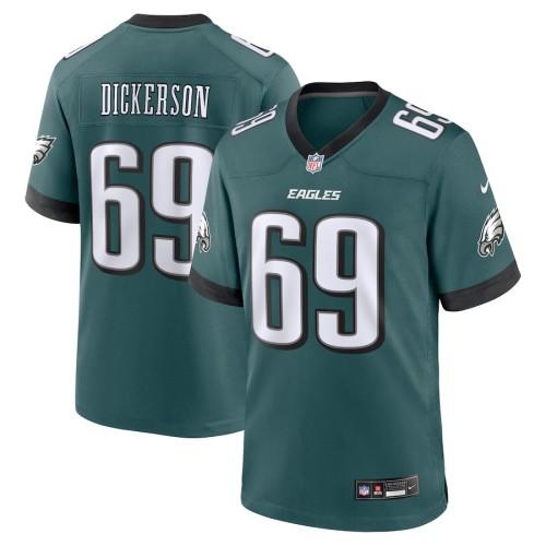 Men's Philadelphia Eagles Landon Dickerson Midnight Green Team Game Jersey