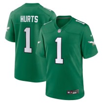 Youth Philadelphia Eagles Jalen Hurts Kelly Green Game Jersey