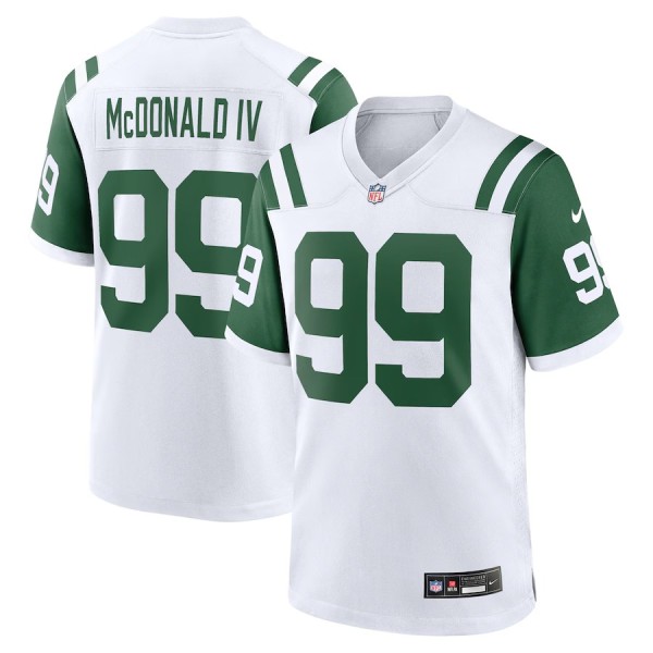 Men's New York Jets Will McDonald IV White Classic Alternate Game Jersey