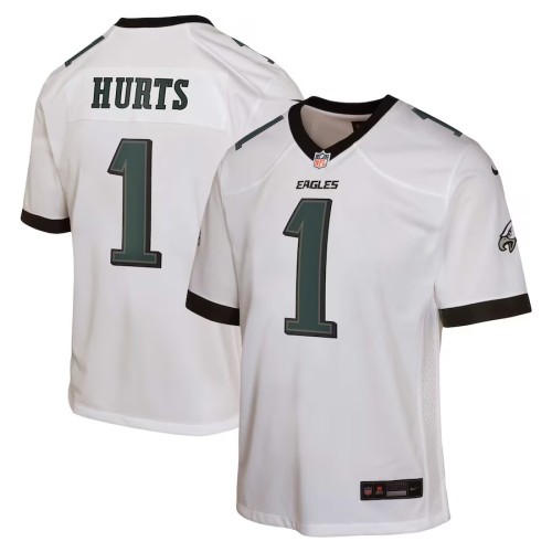 Youth Philadelphia Eagles Jalen Hurts White Game Jersey