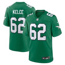 Men's Philadelphia Eagles Jason Kelce Kelly Green Alternate Game Player Jersey