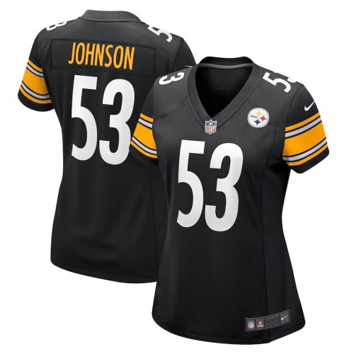 Women's Pittsburgh Steelers Kyron Johnson Black Game Jersey