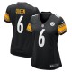 Women's Pittsburgh Steelers Patrick Queen Black Game Player Jersey