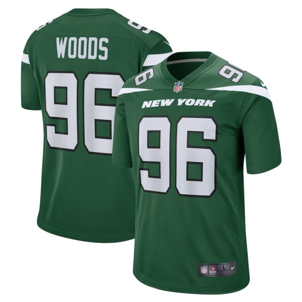 Men's New York Jets Al Woods Gotham Green Game Jersey