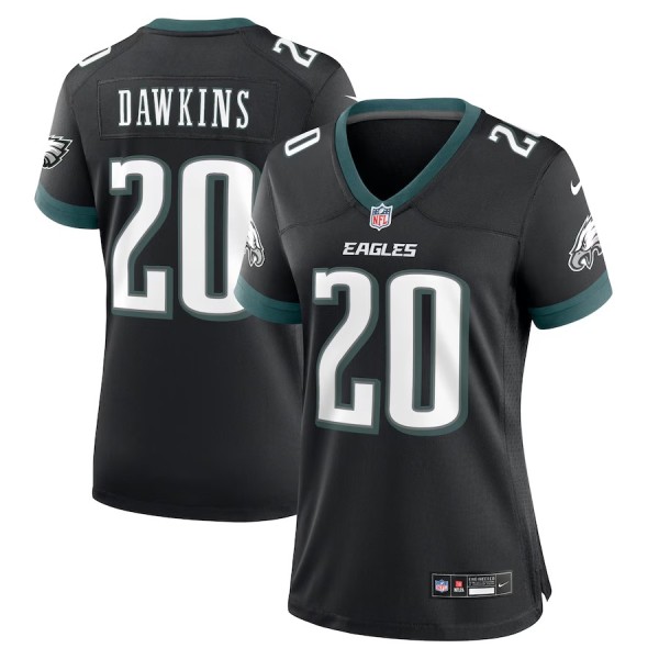 Women's Philadelphia Eagles Brian Dawkins Black Alternate Game Jersey