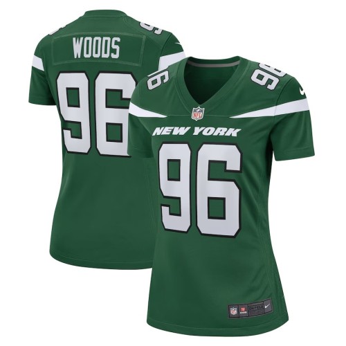 Women's New York Jets Al Woods Gotham Green Game Jersey