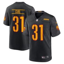 Men's Washington Commanders Kamren Curl Black Alternate Game Player Jersey