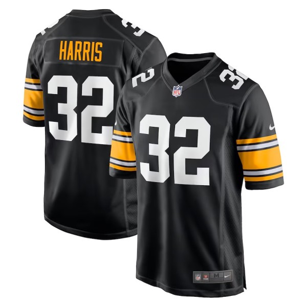 Men's Pittsburgh Steelers Franco Harris Black Alternate Retired Player Jersey