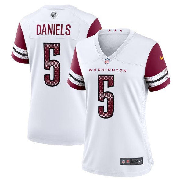 Women's Washington Commanders Jayden Daniels White Game Jersey