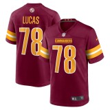 Men's Washington Commanders Cornelius Lucas Burgundy Game Jersey