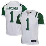Youth New York Jets Ahmad Sauce Gardner White Classic Alternate Game Jersey