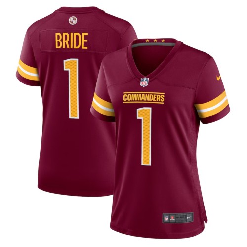 Women's Washington Commanders Number 1 Bride Burgundy Game Jersey