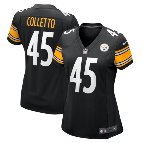 Women's Pittsburgh Steelers Jack Colletto Black Game Jersey