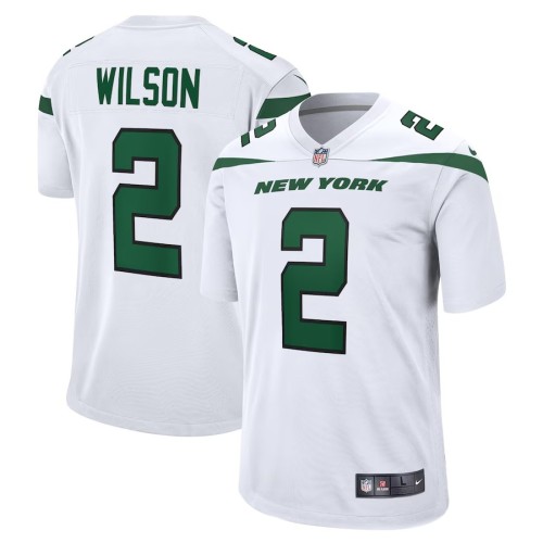 Men's New York Jets Zach Wilson White Game Jersey