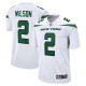 Men's New York Jets Zach Wilson White Game Jersey