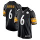Men's Pittsburgh Steelers Pressley Harvin III Black Game Jersey