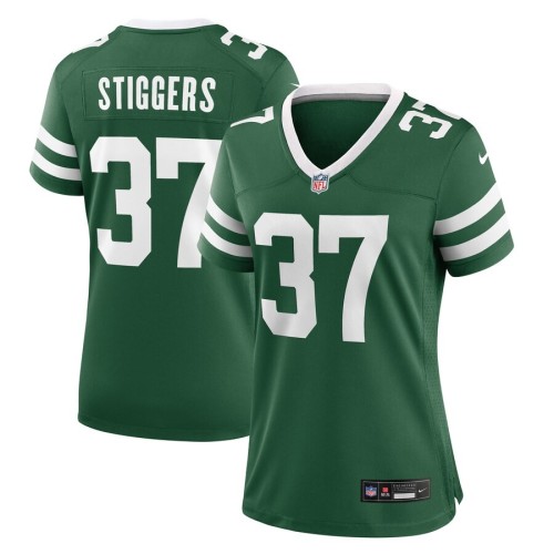 Women's New York Jets Qwan'tez Stiggers Legacy Green Team Game Jersey