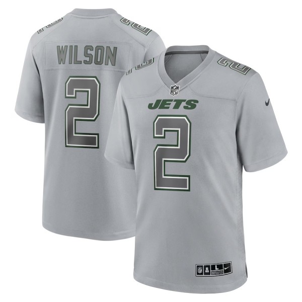 Men's New York Jets Zach Wilson Gray Atmosphere Fashion Game Jersey
