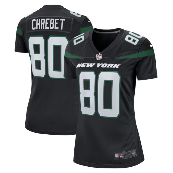 Women's New York Jets Wayne Chrebet Black Retired Player Jersey