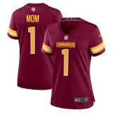 Women's Washington Commanders Number 1 Mom Burgundy Game Jersey