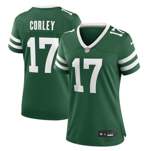 Women's New York Jets Malachi Corley Legacy Green Team Game Jersey