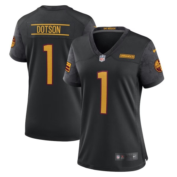 Women's Washington Commanders Jahan Dotson Black Player Jersey