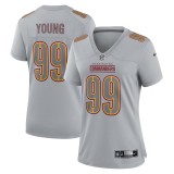 Women's Washington Commanders Chase Young Gray Atmosphere Fashion Game Jersey