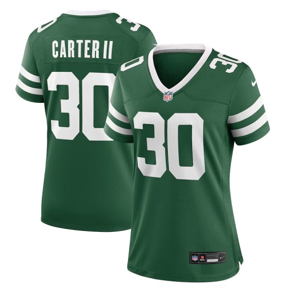 Women's New York Jets Michael Carter II Legacy Green Team Game Jersey