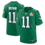 Men's Philadelphia Eagles A.J. Brown Kelly Green Super Bowl LIX 2nd Alternate Game Jersey