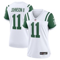 Women's New York Jets Jermaine Johnson II White Classic Alternate Player Game Jersey