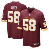 Men's Washington Football Team Shaka Toney Burgundy Game Jersey