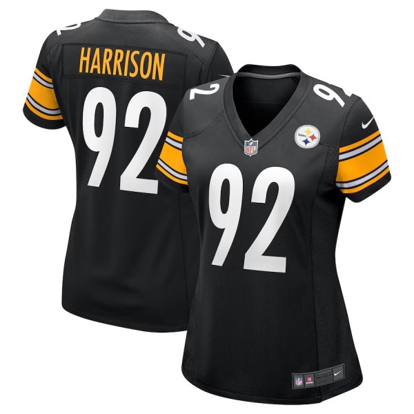 Women's Pittsburgh Steelers James Harrison Black Retired Game Jersey