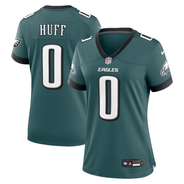 Women's Philadelphia Eagles Bryce Huff Midnight Green Game Player Jersey