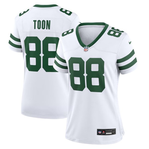 Women's New York Jets Al Toon White Legacy Retired Player Game Jersey