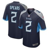 Men's Tennessee Titans Tyjae Spears Navy Game Jersey