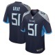 Men's Tennessee Titans Cedric Gray Navy Game Jersey