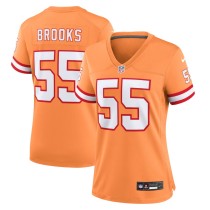 Women's Tampa Bay Buccaneers Derrick Brooks Orange Throwback Game Jersey