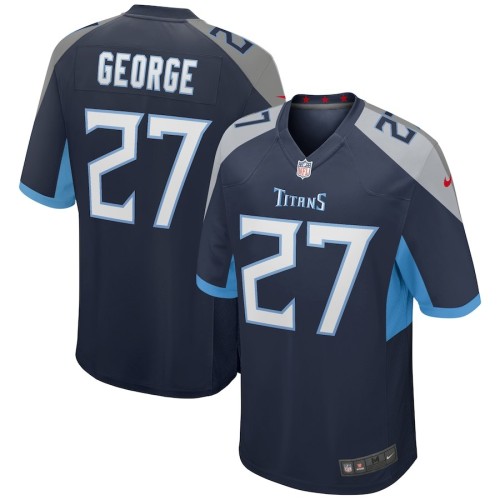 Men's Tennessee Titans Eddie George Navy Game Retired Player Jersey