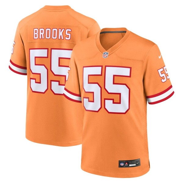 Men's Tampa Bay Buccaneers Derrick Brooks Orange Throwback Game Jersey
