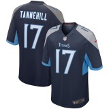 Men's Tennessee Titans Ryan Tannehill Navy Game Player Jersey